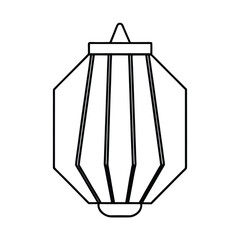 Elegant paper accordion lantern design detailed vector illustration of a folded paper lantern