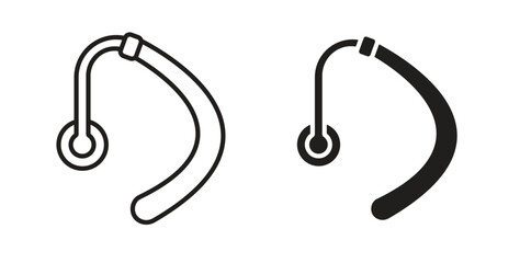 Hearing aid icon Logos. Flat Vector Icon Design Template