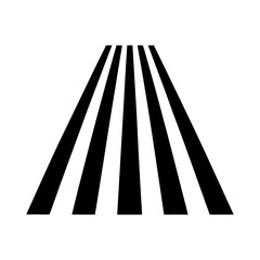 Black and white perspective lines converging design illustration for graphic design and art projects