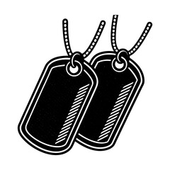 Download military dog tags vector art: army identification tags graphic design element for free use