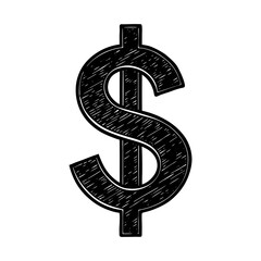 Dollar sign icon vector illustration us currency symbol money investment finance business economy trade