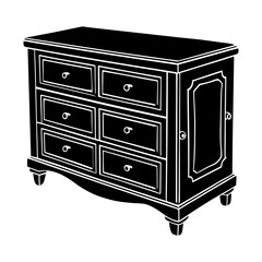 Shop black dresser chest of drawers for bedroom storage furniture with cabinet and six drawers design