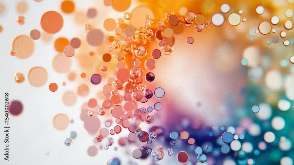 Poster vibrant abstract background with colorful bokeh circles and gradient patterns.