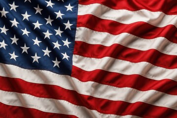 American flag waving proudly.