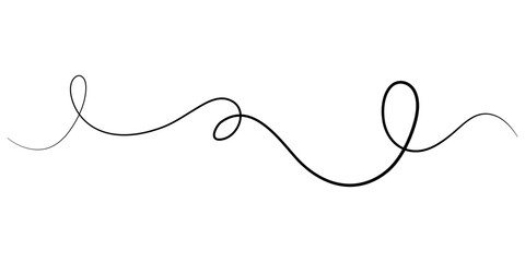 One continuous squiggle line. Curved single line, Abstract Chaotic line. Tangled texture one continuous line drawing. Vector illustration squiggly design hand drawn, red one continuous squiggle line. 