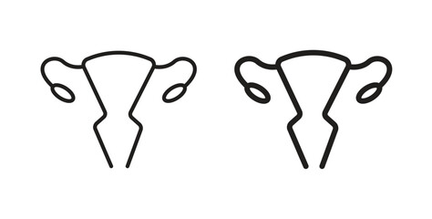 Gynecology icon Logos. Flat Vector Icon Design Template