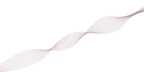 Abstract waveform design in pink lines on a white background artistic and minimalist concept modern aesthetic