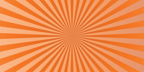 Orange burst background graphic radial rays retro style design ideal for various creative projects