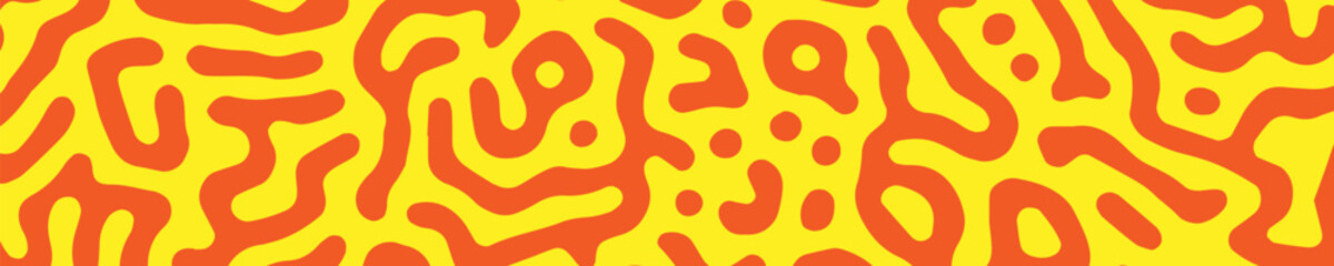 Turing banner yellow red color abstract style. Nature texture. Ethnic, science, biology, chemistry, biotechnology wallpaper. Vector Eps 10 eps