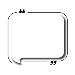 Quote speech bubble banner empty style for social media post, testimonial banners, text box vector
