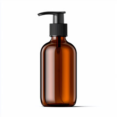 Refillable amber glass pump bottle