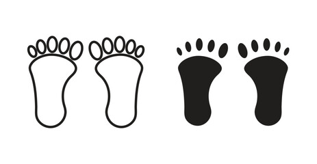 Footprint icon for social media, app, and web design. Vector illustration.