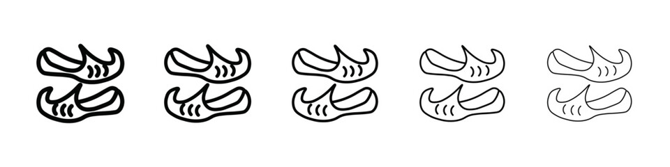 Arabian khussa icon isolated vector on white background set