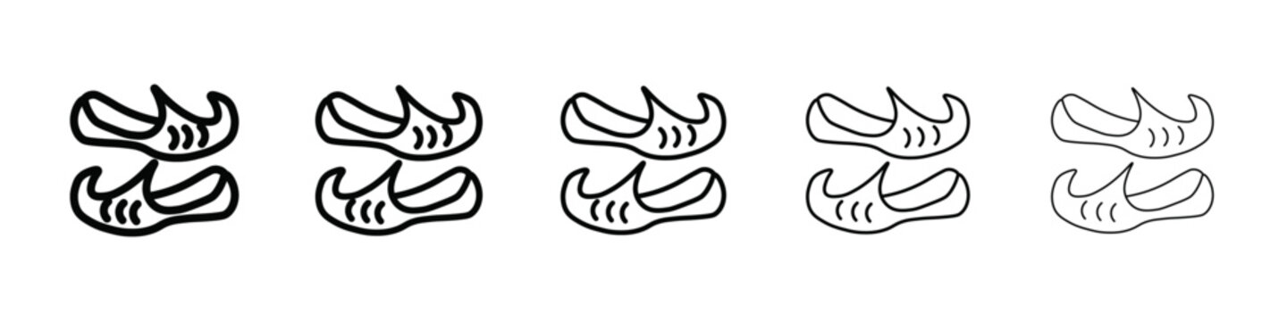 Arabian khussa icon isolated vector on white background set