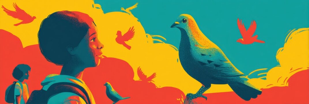 Anti-bullying Pledge Poster Encouraging Kindness Among Students With Vibrant Cartoon Illustrations and Positive Messaging - Powered by Adobe