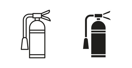 Fire extinguisher icon Logos. Flat Vector Icon Design Template