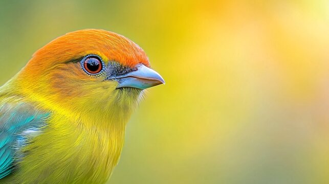 a cute colorful paradise bird