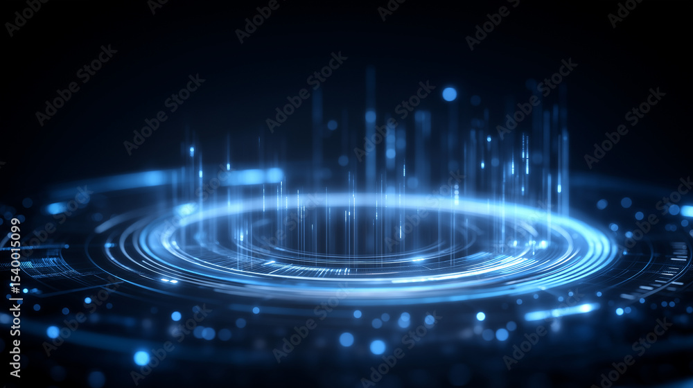 Poster Holographic Interface with 3D Text and Diagrams in Dark Room