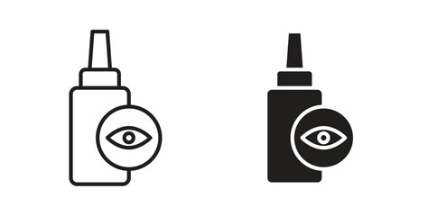 eye drop icon Logos. Flat Vector Icon Design Template