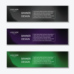 Editable Vector Web Banner Templates in Modern StylesEditable Vector Web Banner Templates in Modern Styles