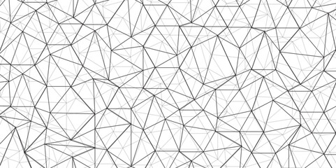 Abstract of simple gray line triangle pattern geometric background .white background creative and geometric shape with white luxury pattern .Gray and white geometric background with low poly triangle