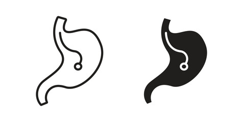 Endoscopy icon Logos. Flat Vector Icon Design Template