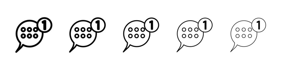 Comment icon isolated vector on white background set