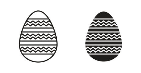 Easter egg icon Logos. Flat Vector Icon Design Template