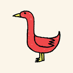 kids drawing scribble duck illustration