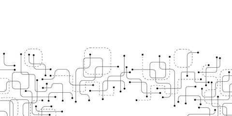 Technology abstract background with circuit board texture. Creative idea AI banner. Internet technology. Tech concept for poster, header, web banner, website, presentation.