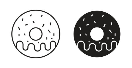 Donut icon for social media, app, and web design. Vector illustration.