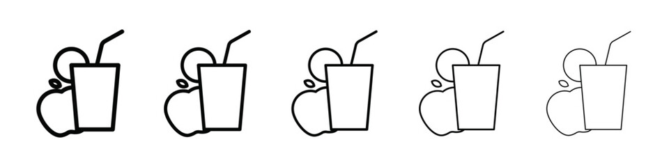 Diet drink icon isolated vector on white background set