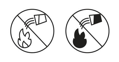 Do not extinguish with water sign