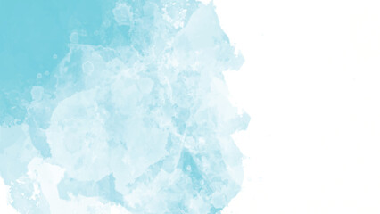 Abstract Watercolor Background Light Blue and White Shades Soft Pastel Color Palette Textured Design Element for Wedding Invitation Cards or Branding Projects