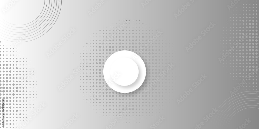 Poster abstract modern gradient gray and white background with halftone dots pattern design. vector illustr