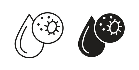 Dirty water drop icon Logos. Flat Vector Icon Design Template