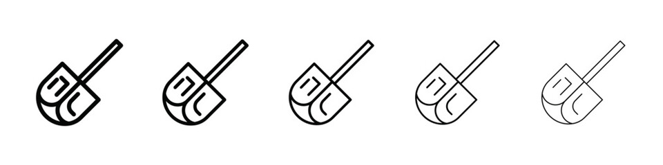 dreidel icon isolated vector on white background set