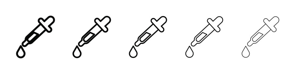 Dropper icon isolated vector on white background set