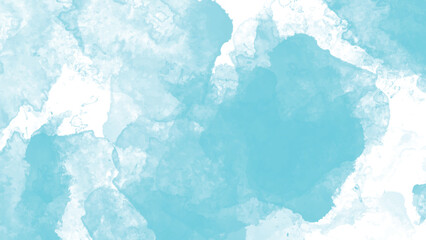 Abstract Watercolor Background Light Blue and White Color Splashes Organic Texture Design Element Pastel Shades Soft Hues Watercolor Painting Digital Art