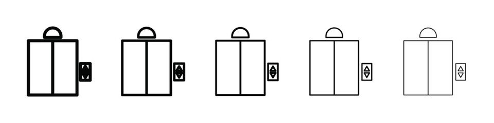 elevator lift icon isolated vector on white background set