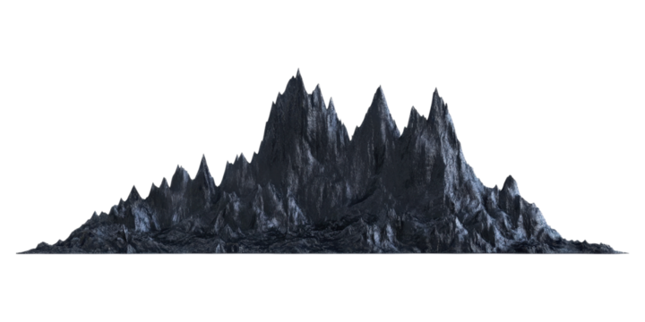 Dramatic Mountain Range Digital Art - Powered by Adobe