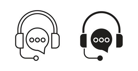 Customer service icon Logos. Flat Vector Icon Design Template