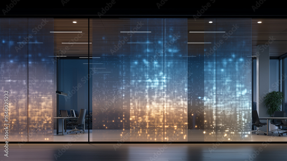 Poster flexible office spaces with smart adaptability and light networks