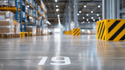 Obraz premium Efficient Cargo Monitoring in Industrial Warehouse Logistics