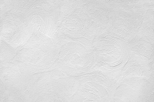 white wall plastered in a rough circle  texture bsckground - Powered by Adobe