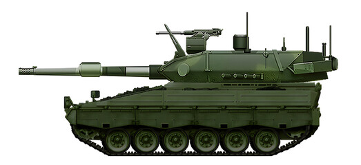 Medium tank concept based on the Marder 1A5, with a HITFACT II turret and a 120mm gun © Tikros