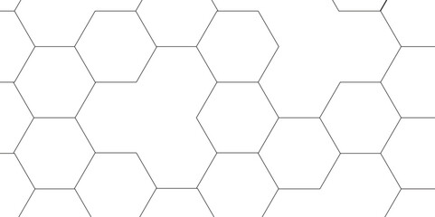 Hexagon concept design abstract technology background. with 3D Futuristic honeycomb mosaic white background .Science network pattern, connecting lines and dots Medical background, Vector illustration