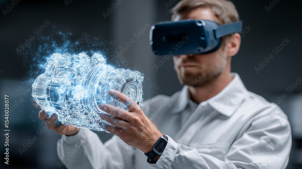 Aufkleber vr dashboard with digital twin interaction for engineers