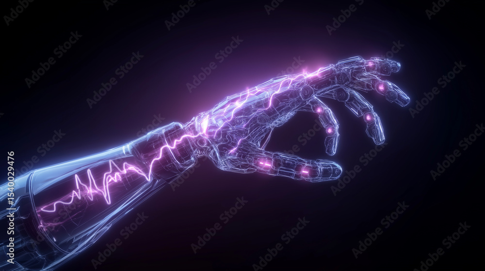 Poster prosthetic arm controlled by neural signals and mental commands