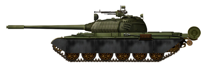 T-66A 100mm (MBT concept with a 100mm gun and Kontakt-1 dynamic protection installed on the tank turret) © Tikros